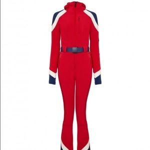 Perfect Moment Allos Hooded Ski Suit - Red